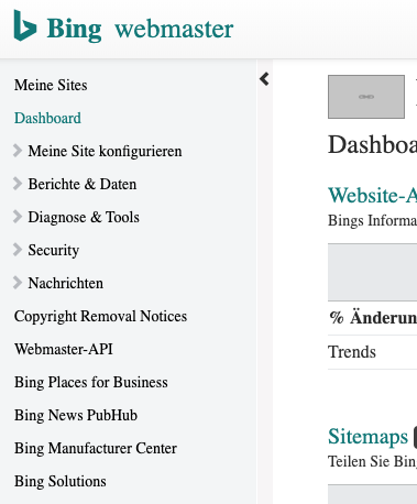 Bing webmaster tools on a mac looks weird because the fonts are not loading